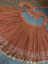 Chocolate Lehenga with long sleeves possible