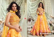 Boutique collection - yellow floral organza Lehenga