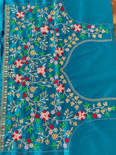 Aqua blue embroidered Lehenga