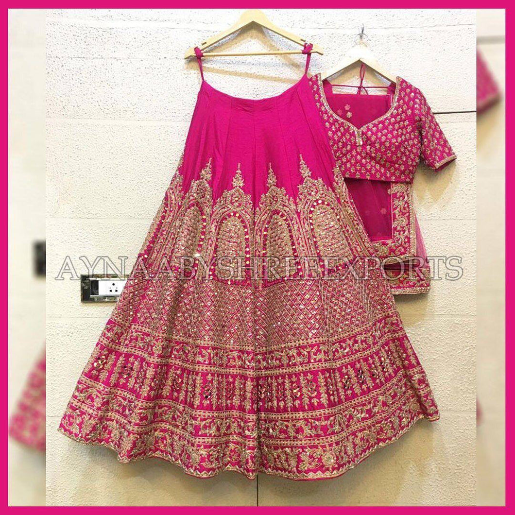 Partywear silk Lehenga available in 4 colours