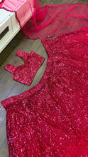 Fuschia pink partywear Lehenga