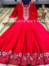 Niks collection - red silk gown (also plus size)