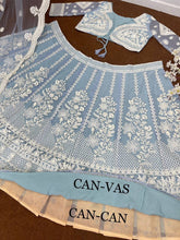 Icy blue chine sequins Lehenga