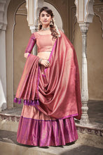 Peach Traditional silk Lehenga in its simplest form