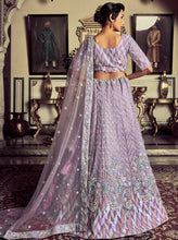 Oreya collection - Lavender rainbow sequins Lehenga