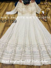 Niks collection - chikankari georgette anarkali - LIMITED EDITION