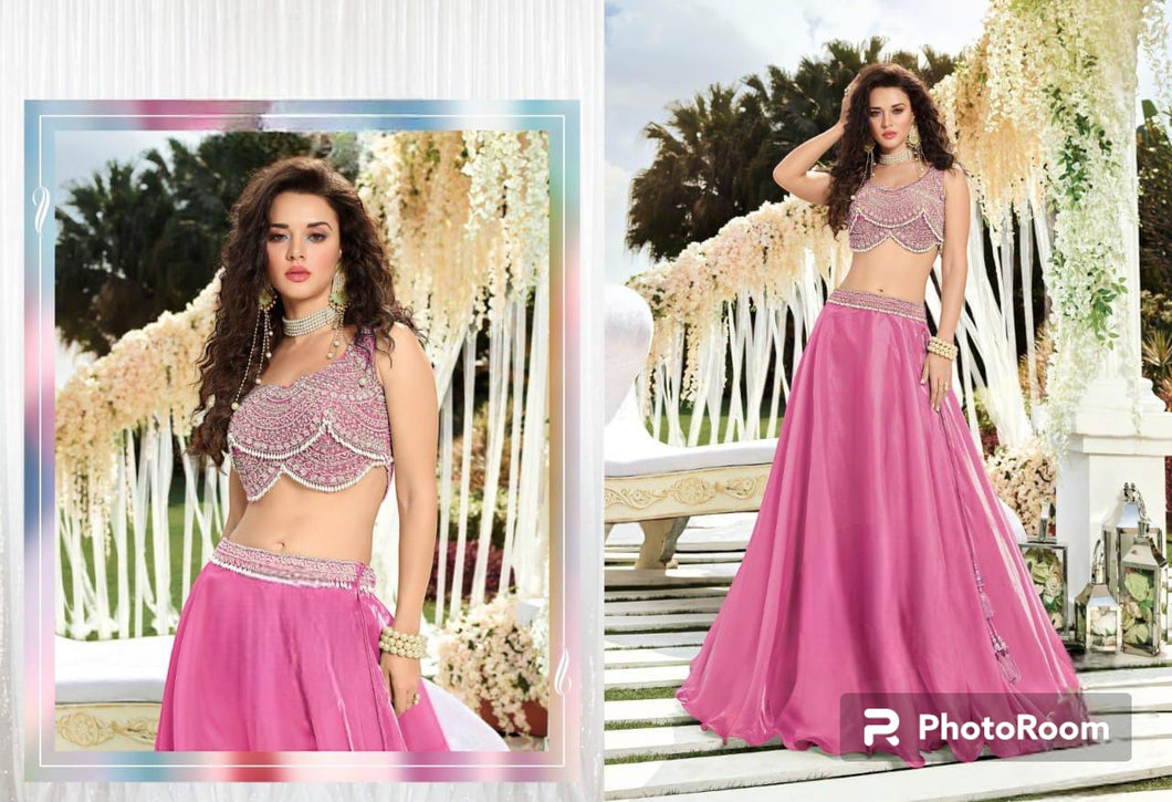 Boutique collection - pink pearl simple and elegant Lehenga