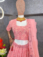 Gajri pink embroidered Lehenga