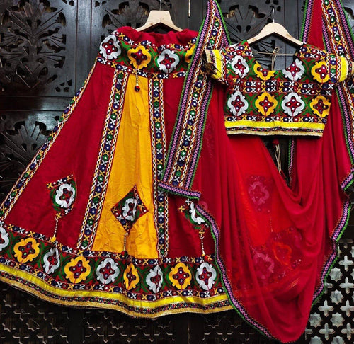 Readymade traditional chaniya choli with mirror work