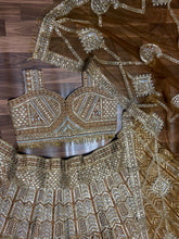 Copper silk wedding Lehenga
