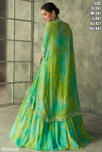 Mehendi night - shaded green Lehenga with koti