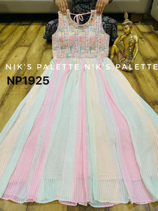 Niks collection - pastel multicoloured anarkali