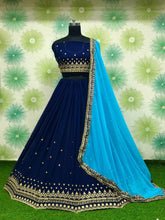 Bridesmaids - Lehengas with sky blue dupatta - colours available