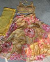 Boutique collection - yellow floral organza Lehenga