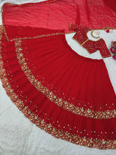 Two layer red Lehenga - stunning flow!