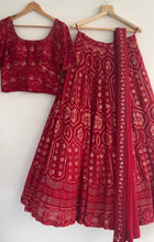 Red rani Lehenga (Skirt stitched)