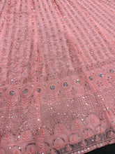 Pink partywear sequins embroidered Lehenga