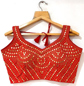 Foil mirror work blouses