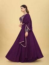 Wine Akshu Lehenga - good for plus size too