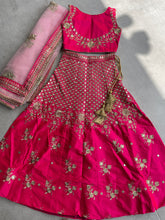 Mom and daughter sets - attractive rani pink silk Lehenga