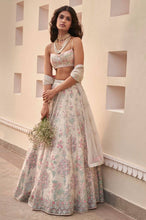 Classy pale yellow floral Lehenga