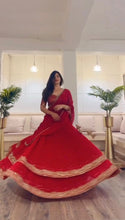 Two layer red Lehenga - stunning flow!