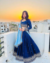 Bridesmaids - Lehengas with sky blue dupatta - colours available