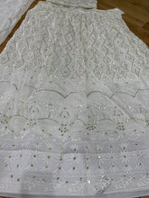 White lucknowi Lehenga