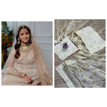 New Alia Bhatt inspired saree - white and gold