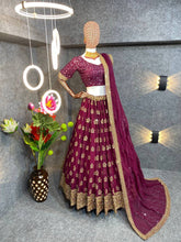 Swati Manish inspired wine sequins Lehenga