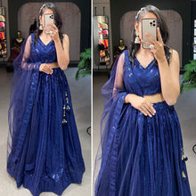 Blue sparkle Lehenga (stitched skirt)