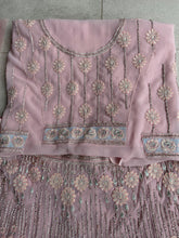 Oreya collection - Soft pink diamonte Lehenga