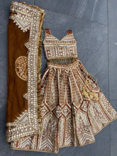 Mom and daughter sets - Copper silk wedding Lehenga