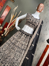 Bollywood style black chain stitched silk Lehenga