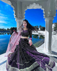 Velvet Lehenga - sisters who want to match