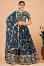 Dreamy blue floral Lehenga