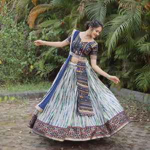 Traditional royal blue Lehenga choli - readymade