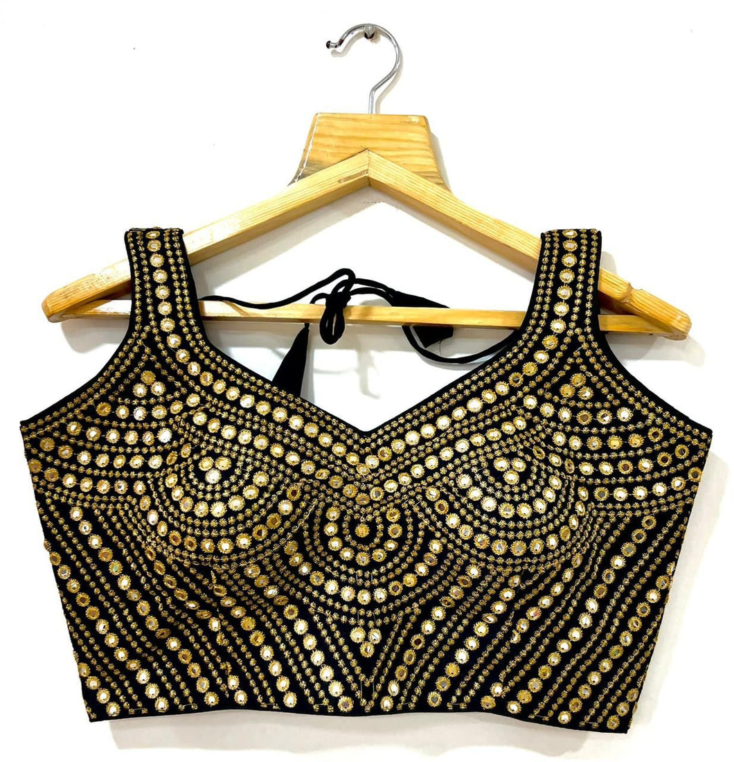 Foil mirror work blouses