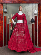 Red rani Lehenga (Skirt stitched)