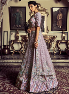 Oreya collection - Lavender rainbow sequins Lehenga