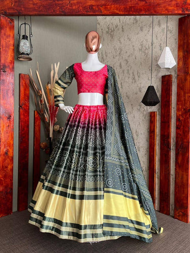 Digital bandhani print lehengas
