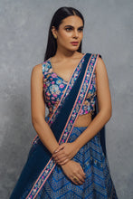 Boutique collection - blue digital floral Lehenga