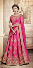 Pink and gold embroidered lehenga