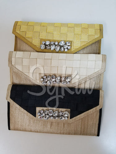 Kundan patch work clutches