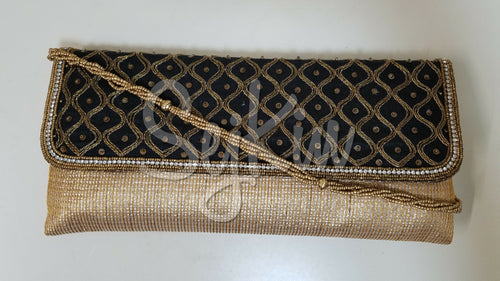 Black chequered handbag