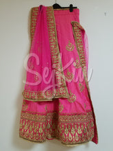 Pink and gold embroidered lehenga