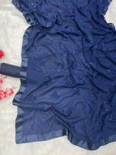 Partywear diamond sarees in lots of colours