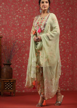 Floral print muslin dhoti suits