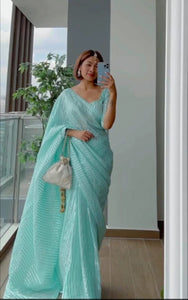 Raas saree with gotta work