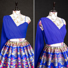 Royal blue sweetheart banarasi Lehenga